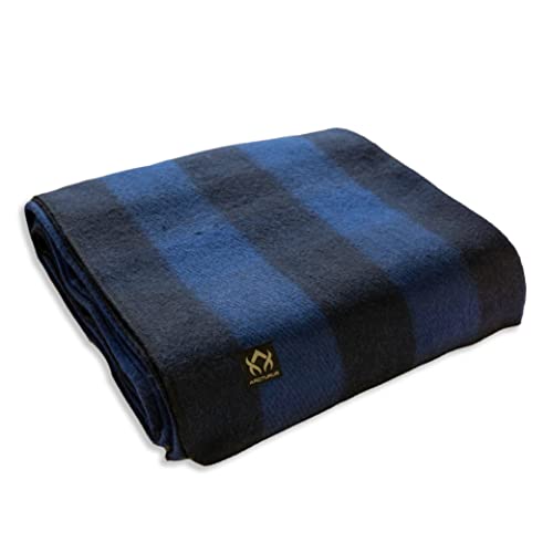 Arcturus Backwoods Wool Blanket - 4.5lbs, Warm, Heavy, Washable, Large