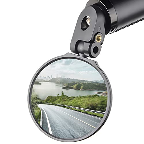 360° Rotating Convex Bicycle Mirror for Handlebars, 1 Piece
