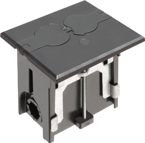 Arlington Adjustable Floor Box Kit with Outlet and Flip Plate