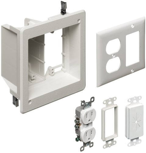 Arlington TV Box Recessed Kit with Outlet and Wall Plates