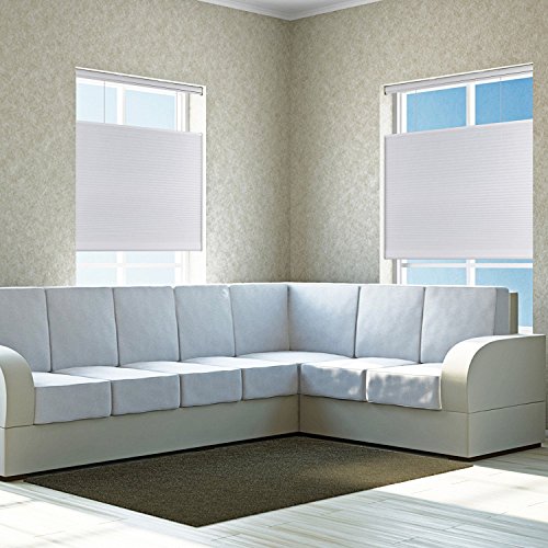 ARLO Cellular Shades, Top Down Bottom Up, Light Filtering, Size: 34" W x 60" H, White