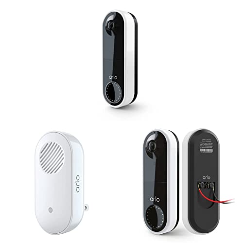 Arlo Essential Video Doorbell & Chime 2 - HD Video, Wide View, 2 Way Audio