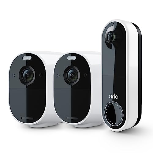 Arlo Wire-Free Video Doorbell & Spotlight Camera 2-Pack - White
