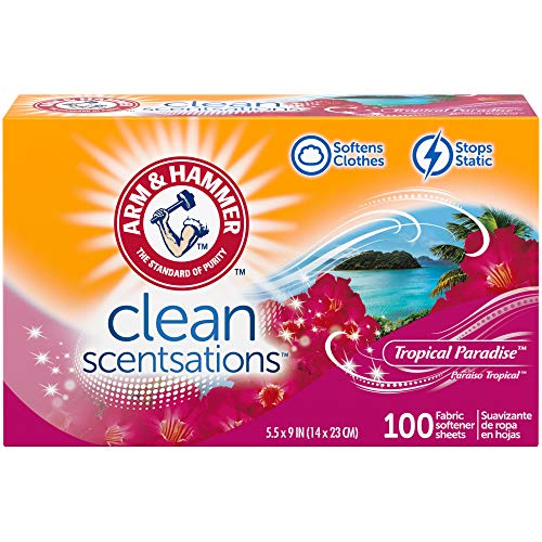 ARM & HAMMER Fabric Softener Sheets, Tropical Paradise, 100 ct