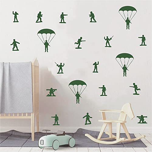 Armyman Soldiers Paratroopers Wall Decal