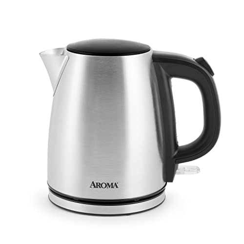 Aigostar Juliet - Mini Electric Tea Kettle, 1.0 L BPA-Free Portable Electric  Water Kettle, 1100W, Grey and White 