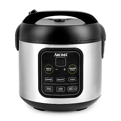 Aroma Rice Cooker - 8-cup Stainless Steel