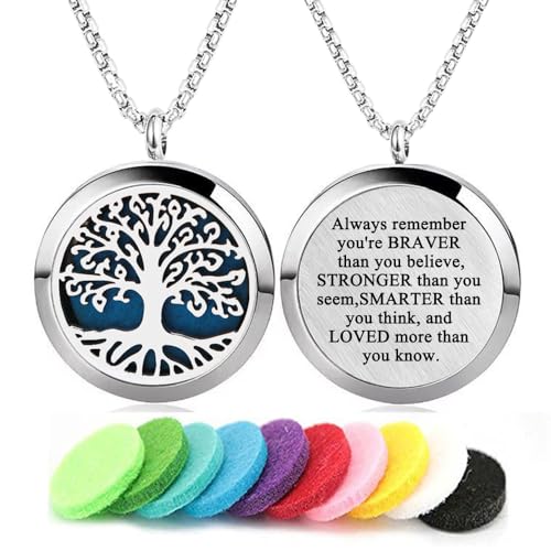Aromatherapy Diffuser Necklace Tree of Life Pendant