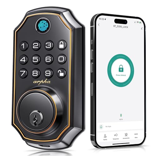 ARPHA Smart Lock: Biometric Fingerprint Door Lock with Bluetooth Control
