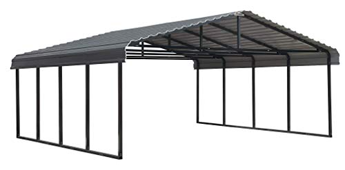 Arrow 20' x 20' Metal Carport with Galvanized Steel Roof