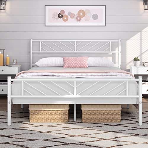 Arrow Design Queen Size Platform Bed Frame