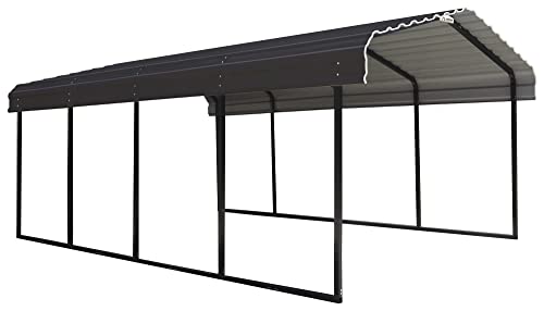 Arrow Sheds Carport with Galvanized Steel Roof Panels and Enclosure Kit