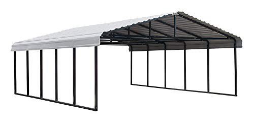 Arrow Steel Carport with Galvanized Steel Roof Panels
