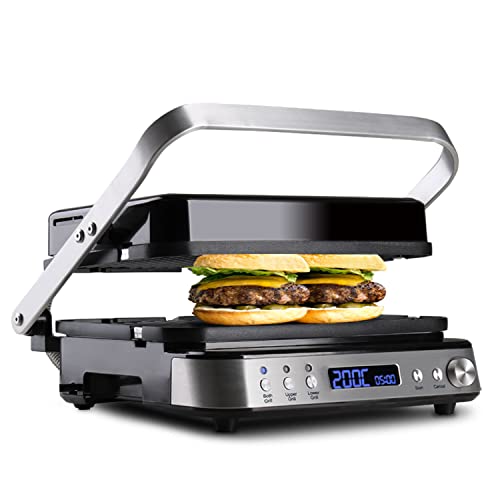 Aigostar Panini Press with removable plates, Electric Indoor Grill