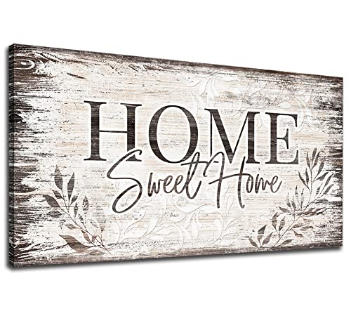 Rustic Farmhouse Wall Art: Home Sweet Home 20" x 40"