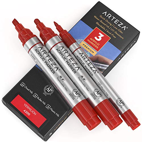 Arteza Acrylic Paint Markers, Pack of 3