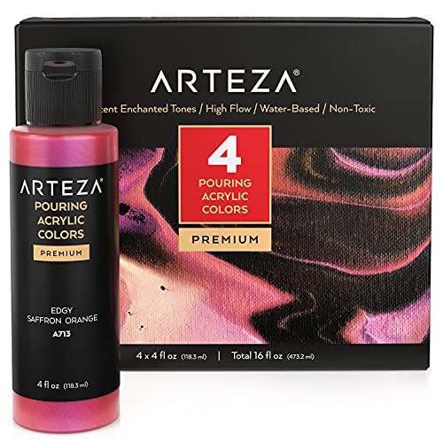 ARTEZA Enchanted Tones Iridescent Acrylic Paint Set