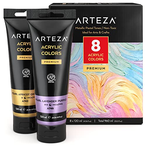 ARTEZA Metallic Acrylic Paint Set
