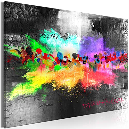 Colorful Abstract Acoustic Canvas Print 35x24 in by artgeist
