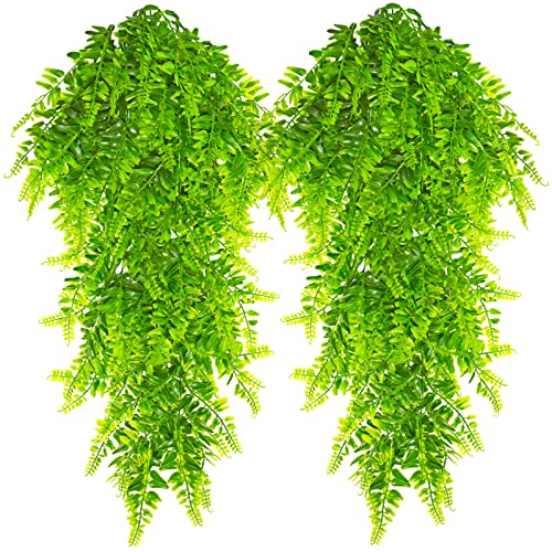 Artificial Boston Ferns for Outdoor Hanging Basket Wall Decoration