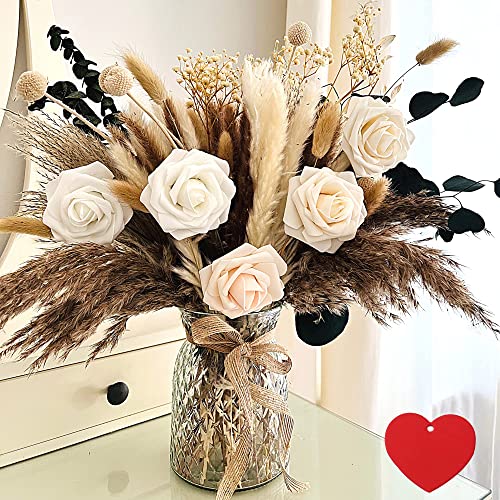 Artificial Flower Arrangements with Vase: Elegant Table Centerpiece