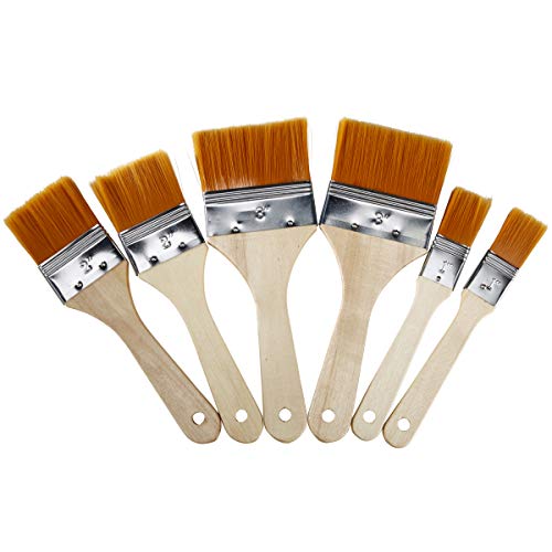 Artlicious 6 Multi Purpose Golden Taklon Paint Brush Set