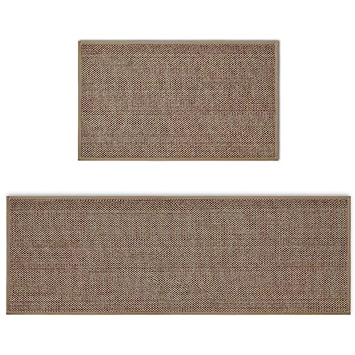 Farmhouse Kitchen Rugs and Mats Set of 2, Home is The Kitchen Chef Kitchen  Mat, Seasonal Holiday Cooking Sets Washable Non-Slip Floor Mats for Home Kitchen  Decor - 17x29 and 17x47 Inch 