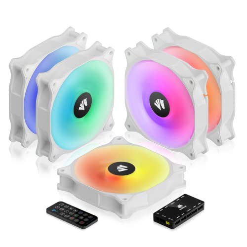 AsiaHorse 5-Pack 120mm ARGB Case Fans with Controller