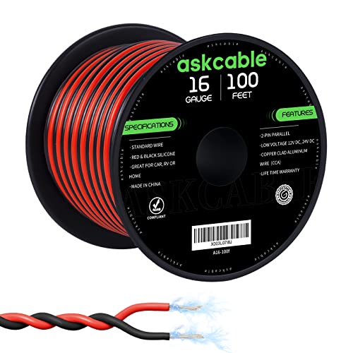 Askcable 16AWG 100FT Electrical Wire Cable