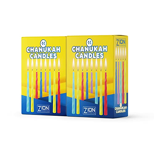 Assorted Colorful Hanukkah Candles - 2 Pack