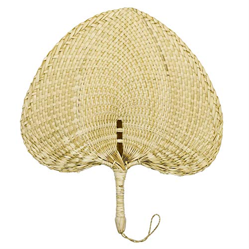 Chinese Style Natural Raffia Hand Fans for Summer Cooling and Home Decoration