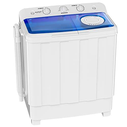 COSTWAY Portable Mini Washing Machine with Spin Dryer, Washing Capacity  5.5lbs, Electric Compact Machines Durable Design Energy Saving, Rotary