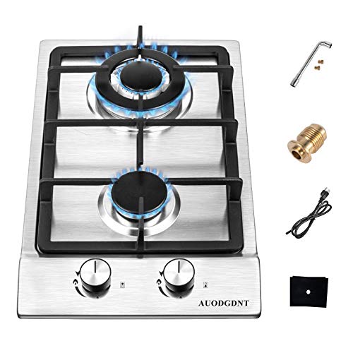 AUODGDNT 2-Burner Gas Stove Cooktop for RVs and Apartments