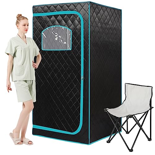 AURGOD Portable Infrared Sauna Set with Remote Control and Foot Pad