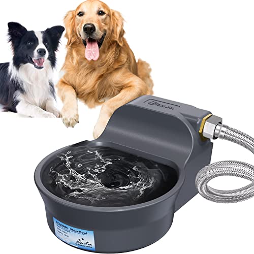 Basics Automatic Dog Cat Water Dispenser Gravity Feeder and Waterer  Set, Large, 12-Pound Food Capacity, 2.5-Gallon, Gray
