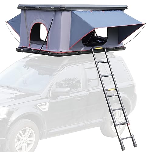  Naturnest Hard Shell Rooftop Tent for Camping, Pop Up Roof Top  Tent with Mattress LED Strip Ladder, Nature nest roof top Tent for Jeep SUV  Truck Car, 3 People, Waterproof, Outdoor 
