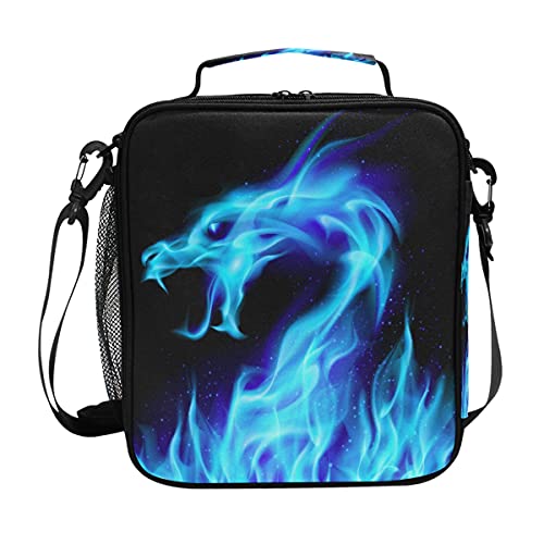 AUUXVA Fire Dragon Kids Lunch Bags