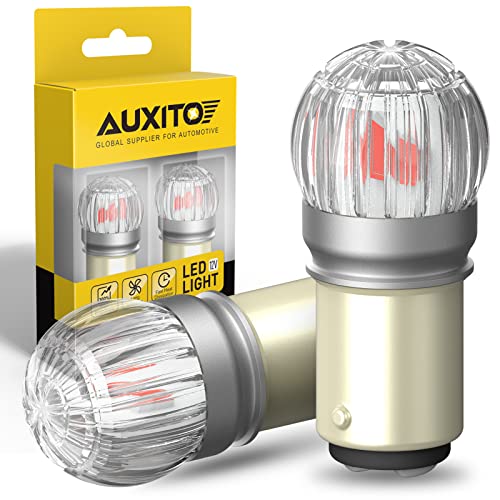 AUXITO 1157 LED Bulbs Red Brake Light, 2023 Upgraded 2057 2357 7528 BAY15D LED Light for Tail Lights, Brake Stop Signal Light, Pack of 2