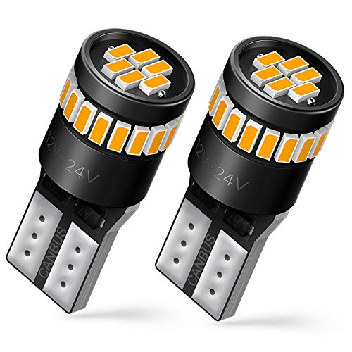 AUXITO 194 LED Bulb - Super Bright Amber Yellow Car Lights
