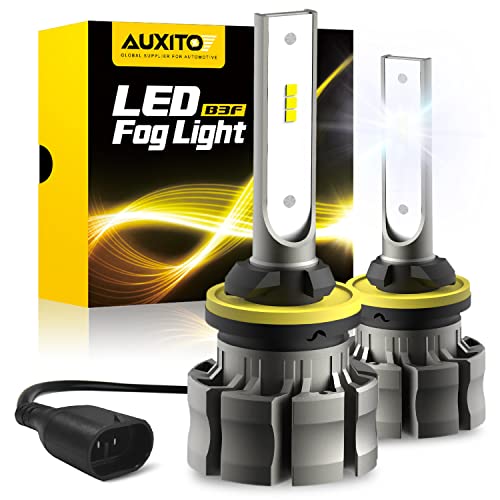 AUXITO 880 LED Fog Light Bulbs, 6000LM Cool White, 300% Brightness, Pack of 2
