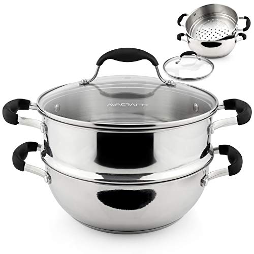 AVACRAFT 18/10 Stainless Steel Steamer Cooking Pot Set