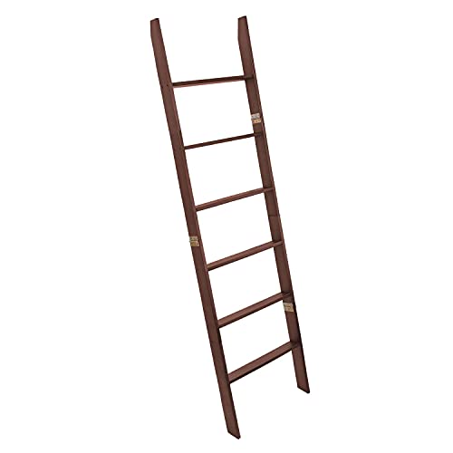 AVAFORT Wall-Leaning Wood Blanket Towel Ladder (Brown)