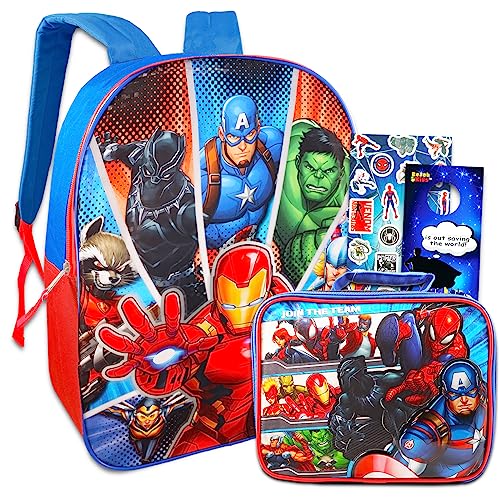 Avengers Backpack and Lunch Box Set for Kids
