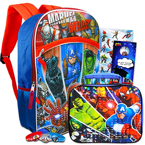 Avengers Backpack & Lunch Box Bundle - Boys 8-12