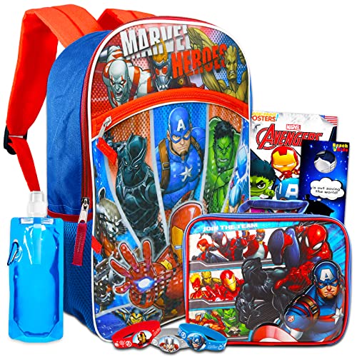 Marvel Spiderman Lunch Bag Set For Boys - Bundle with Superhero Insulated  School Lunch Box With Spiderman Stickers And More