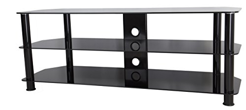 AVF Transitional Steel and Glass TV Stand