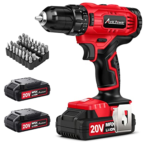 AVID POWER 20V Cordless Drill Set with Accessories