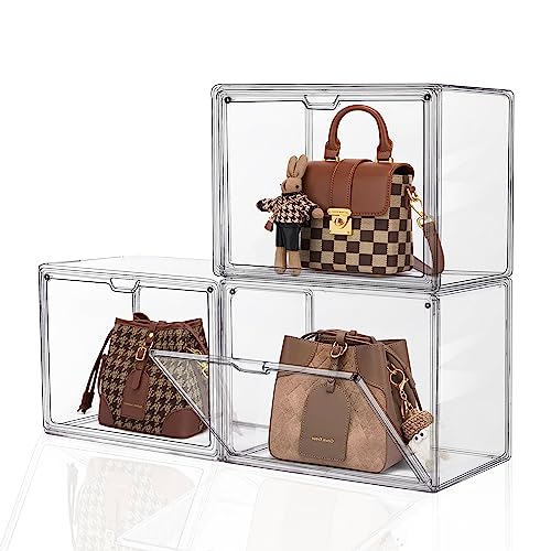 TALL Stackable Makeup Storage Drawers, Vtopmart 4 Pack Acrylic Bathroom  Organizers, Clear Plastic Storage Bins, 6.6 High 