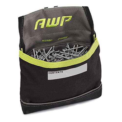 AWP TrapJaw Spring-Loaded Fastener Pouch, Black 7" W x 7.75" L