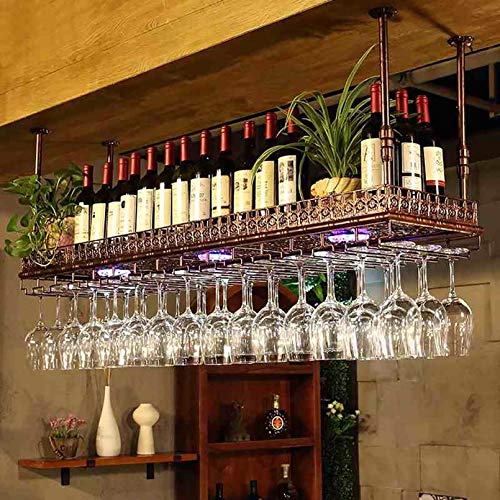 Adjustable Ceiling Wine Glass Holder and Rack by AZMANI